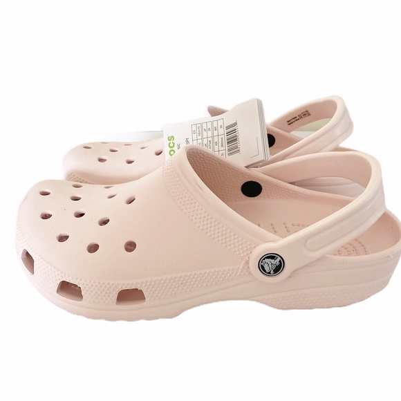 barely pink crocs